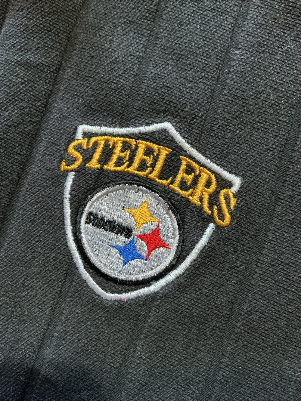 Vintage Lee Sport Pittsburgh Steelers
NFL Football Team Logo Black Polo Shirt
